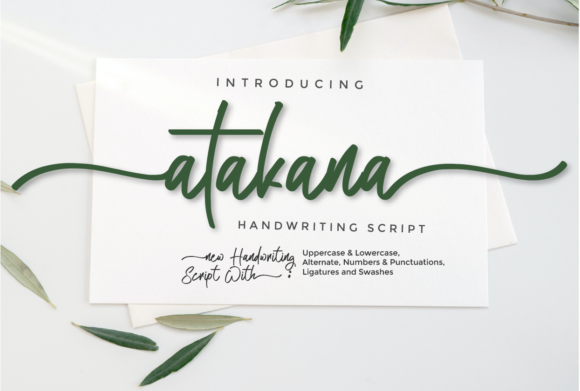 Atakana Script Font for Web Design