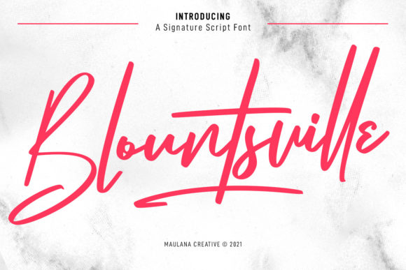 Blountsville Script: Elegant Handwritten Font