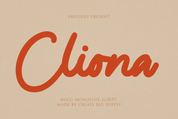 Cliona Script: A Bold Typeface for Creative Projects