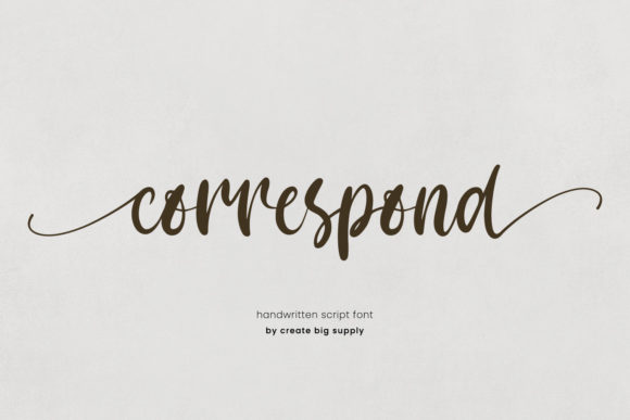 Correspond Script: A Delicate Handwritten Font