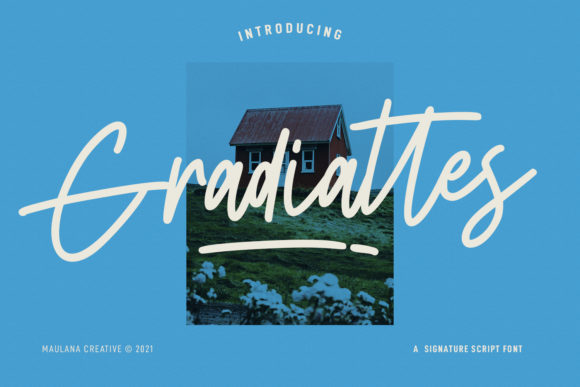 Gradiattes Script: A Elegant Typeface