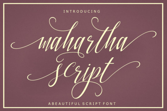 Mahartha Script: Elegant Font for Creative Makers