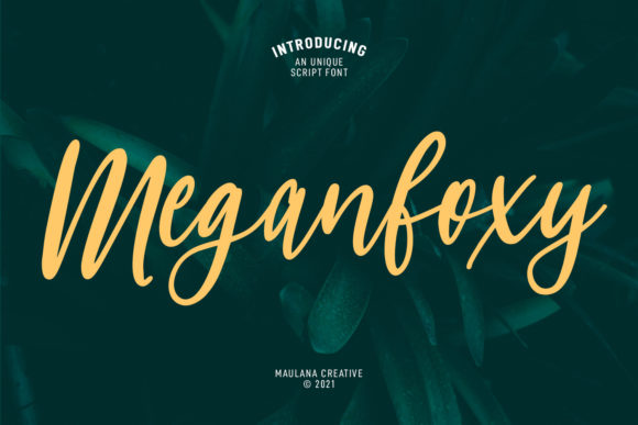 Meganfoxy Script: Elegant Handwritten Font