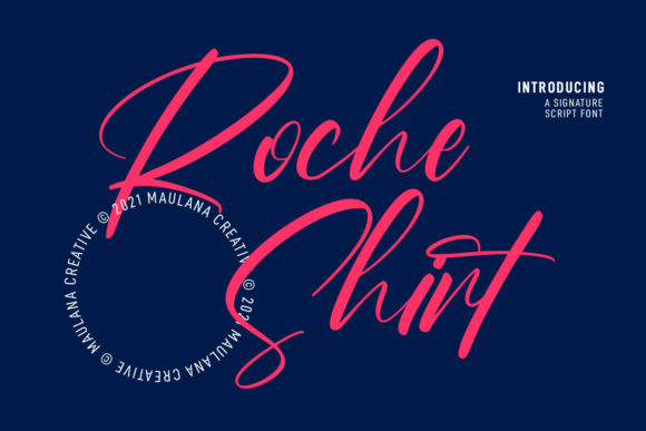 Roche Shirt Script: A Handwritten Font for Web Design